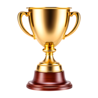 AI generated Gold Trophy Cup Isolated on Transparent Background png