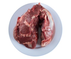 assiette avec brut du boeuf Viande avec transparent Contexte png