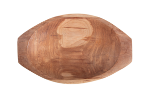 rustiek houten kom met transparant achtergrond PNG