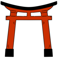 torii japonés portón ilustración png