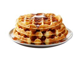 ai généré une assiette de gaufre png fichier