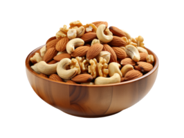 AI generated A bowl of nuts png file