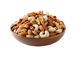 AI generated A bowl of nuts png file