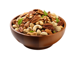 AI generated A bowl of nuts png file