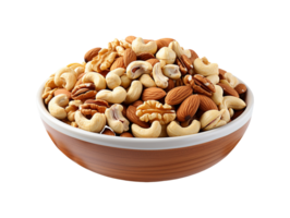 AI generated A bowl of nuts png file