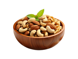 AI generated A bowl of nuts png file