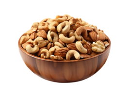 AI generated A bowl of nuts png file