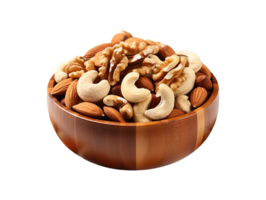 AI generated A bowl of nuts png file