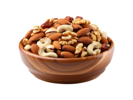 AI generated A bowl of nuts png file