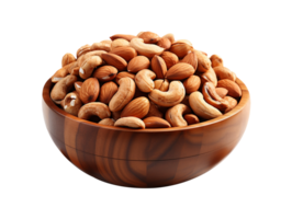 AI generated A bowl of nuts png file