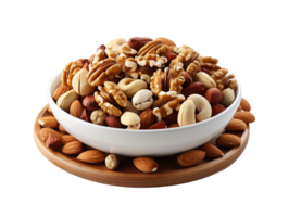 AI generated A bowl of nuts png file