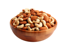 AI generated A bowl of nuts png file