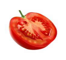 AI generated Slide cut tomato vegetable png file