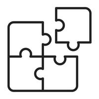 Puzzle line icon. vector