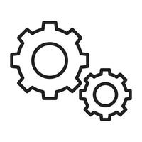 Gears line icon. vector