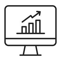 Graphs web line icon. vector