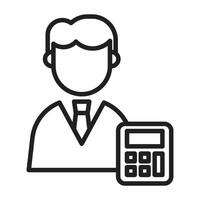 Accountant line icon. vector