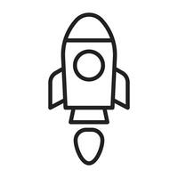 Rocket line icon. vector