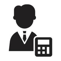 Accountant Flat icon. vector