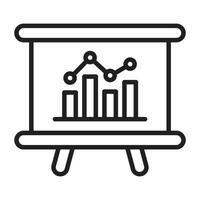 Graphs line icon. vector