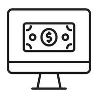 Online Payment line icon. vector