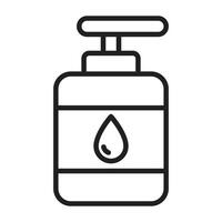 Hand wash line icon. vector