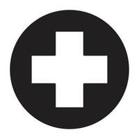 Red Cross Flat icon. vector