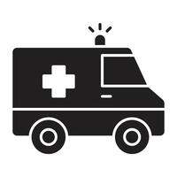 Ambulance Flat icon. vector