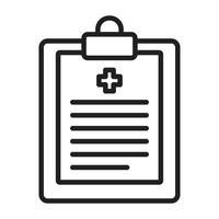 Medical Report line icon. vector