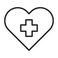 Medical Heart line icon. vector