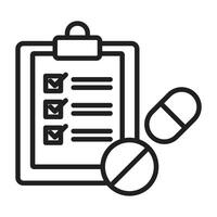 Prescription line icon. vector