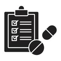 Prescription Flat icon. vector