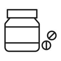 Pills line icon. vector