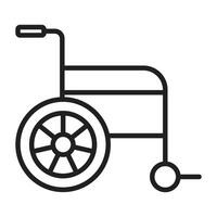 Wheelchair line icon. vector