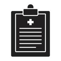 Medical Report Flat icon. vector