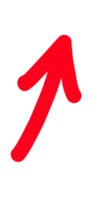 Red arrow road sign hand drawing png