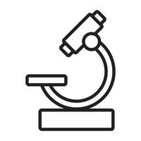 Microscope line icon. vector