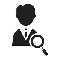 Find employees Flat icon. vector