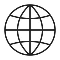 Worldwide line icon. vector