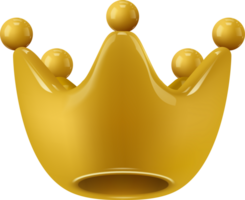 Golden Crown 3D icon png