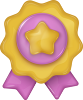 oro medalla 3d icono png