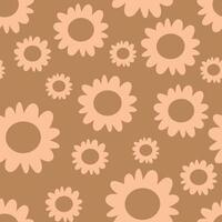 sin costura modelo con linda dibujos animados flores, para tela imprimir, textil, regalo envase papel. vistoso vector para niños, plano estilo