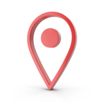 3d interpretazione realistico Posizione carta geografica perno GPS pointer marcatori GPS Posizione simbolo, mappe e navigazione app, rosso geolocalizzazione marcatori, segnaposto icone, cartografia, e viaggiatore interesse simboli png