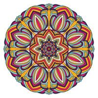 Flower mandala design, vector illustration on black background