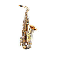 AI generated Clear Cut Saxophone Image for Artwork png