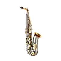 AI generated Isolated Saxophone Musical Instrument png