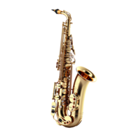 AI generated Saxophone with No Background for Seamless Integration png