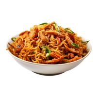 AI generated Yaki Soba Clarity Cutout for Precise and Well Defined Asian Culinary Elements png