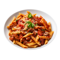 ai gerado transparente ziti prato, ideal para criativo culinária desenhos com a italiano toque png