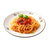 AI generated Transparent Bowl of Spaghetti, Ideal for Various Culinary Designs png